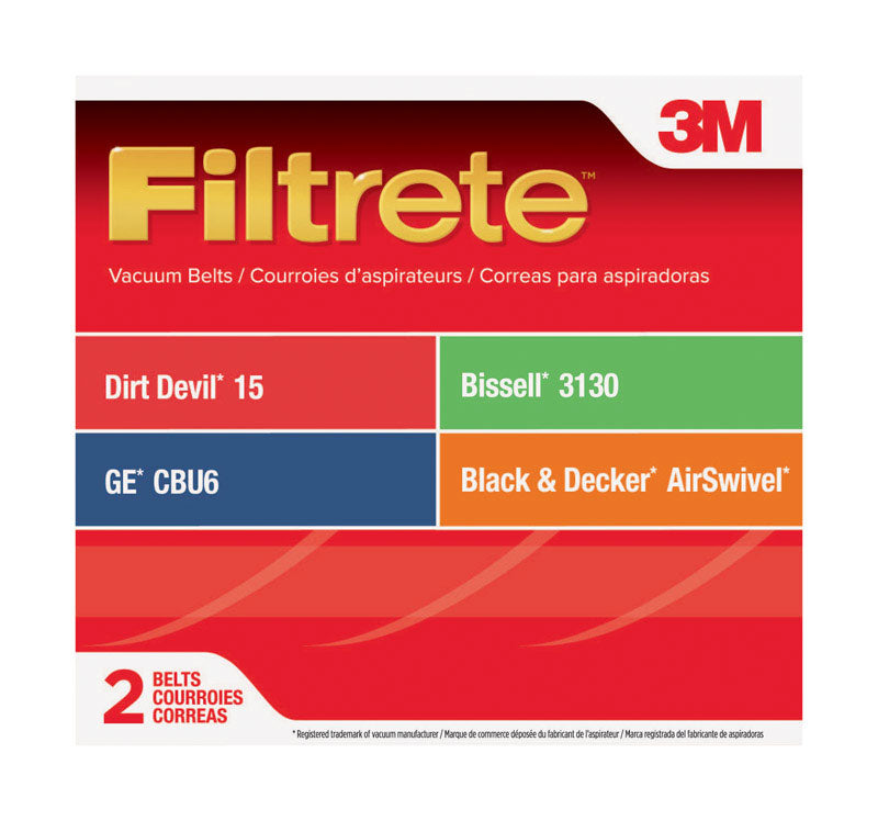 ELECTROLUX HOME CARE PRODUCTS INC, 3M Filtrete Vacuum Belt For Dirt Devil 15 2 pk