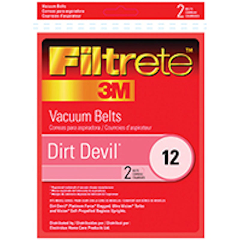 ELECTROLUX HOME CARE PRODUCTS INC, 3M Filtrete Vacuum Belt For Dirt Devil Style 12 2 pk