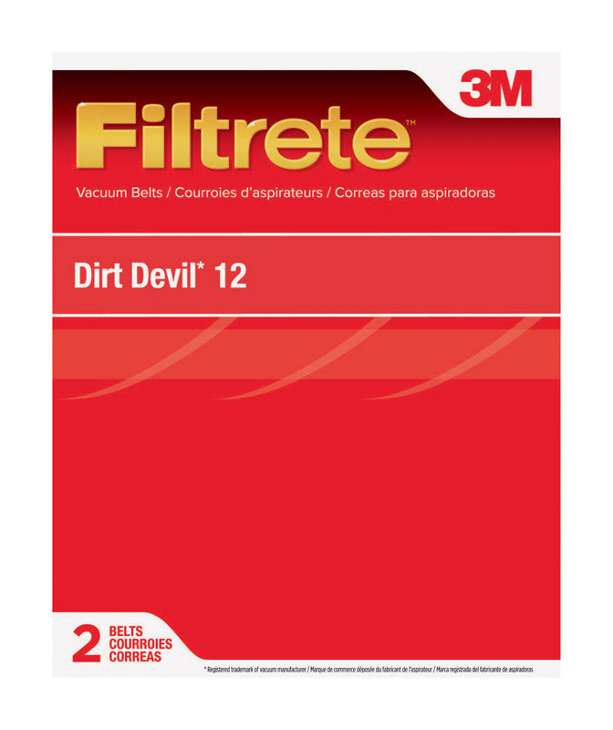 ELECTROLUX HOME CARE PRODUCTS INC, 3M Filtrete Vacuum Belt For Dirt Devil Style 12 2 pk