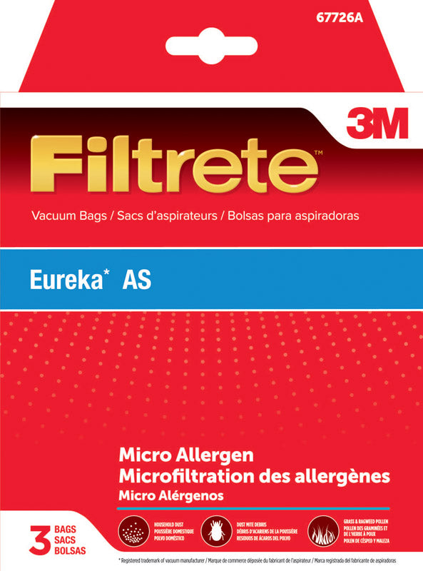 ELECTROLUX HOME CARE PRODUCTS INC, 3M Filtrete Vacuum Cleaner Bag for Eureka AS & Micro Allergen