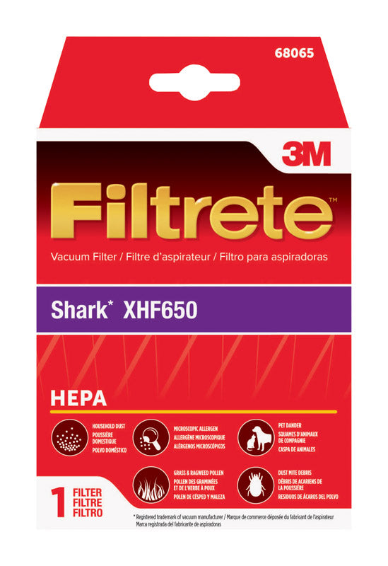 ELECTROLUX HOME CARE PRODUCTS INC, 3M Filtrete Vacuum Filter For Shark XHF650 HEPA 1 pk