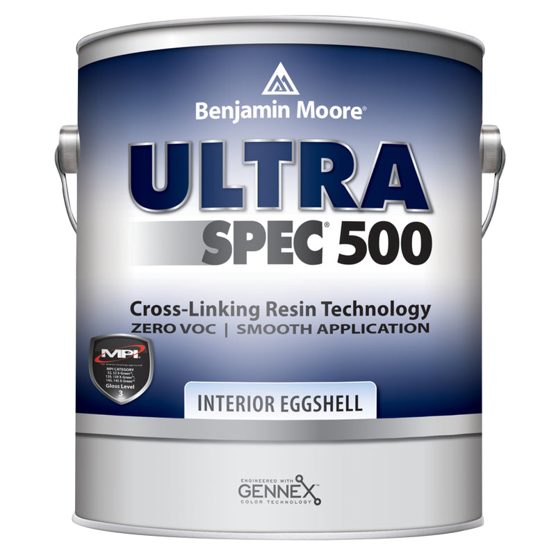 BENJAMIN MOORE & CO, Benjamin Moore  Ultra Spec 500  Eggshell  Base 1  Acrylic Copolymer  Paint  1 gal. (Pack of 4)