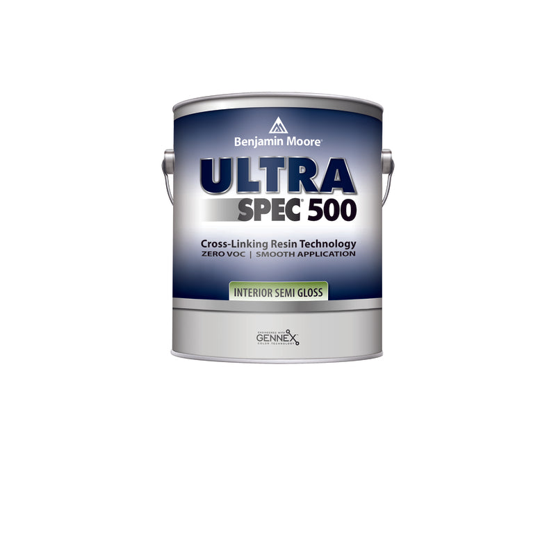 BENJAMIN MOORE & CO, Benjamin Moore  Ultra Spec 500  Semi-Gloss  Base 3  Acrylic Copolymer  Paint  1 gal. (Pack of 4)