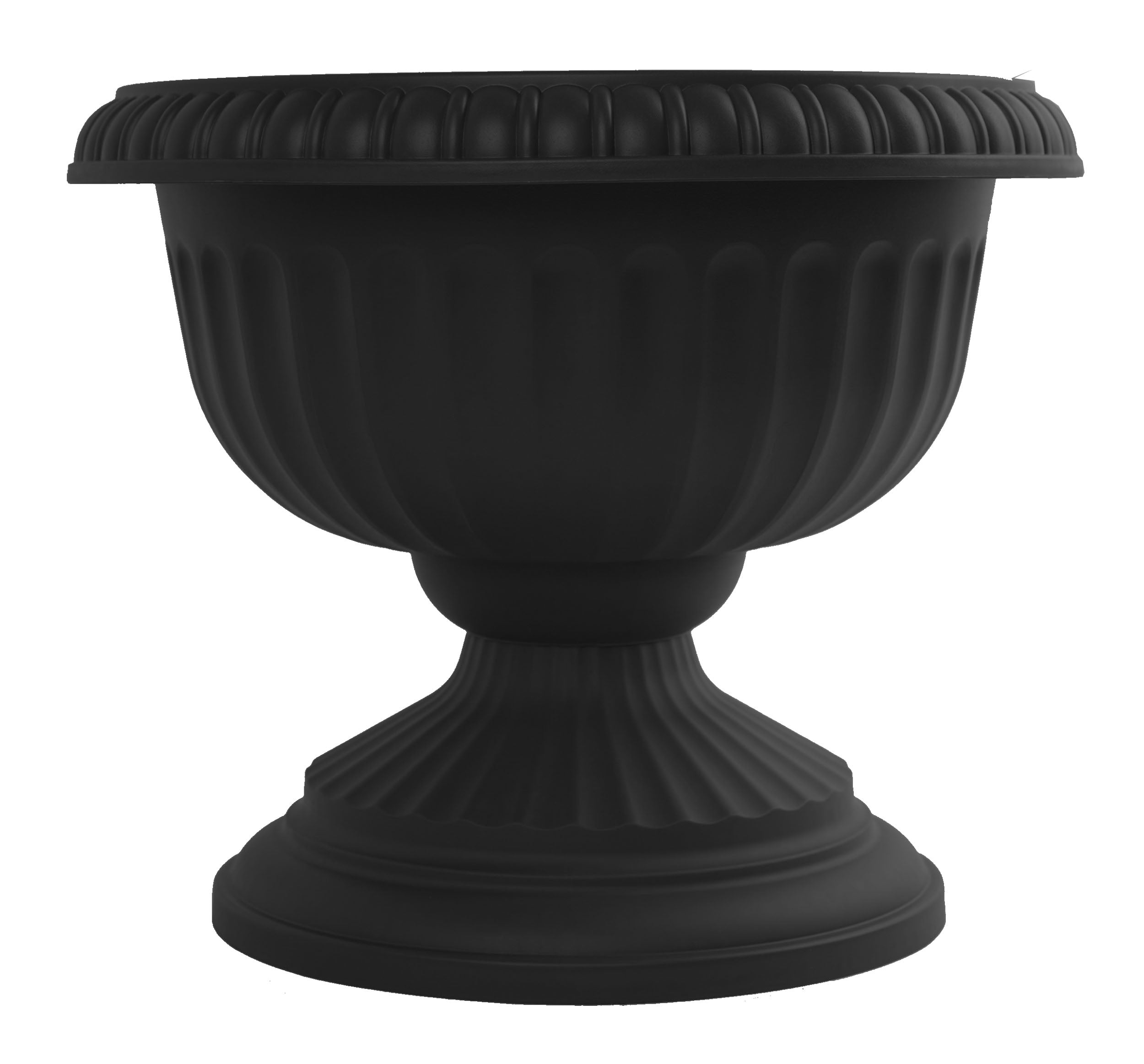 BLOEM LLC, Bloem  Grecian Urn  10.5 in. H x 12 in. Dia. Plastic  Flower Pot  Black