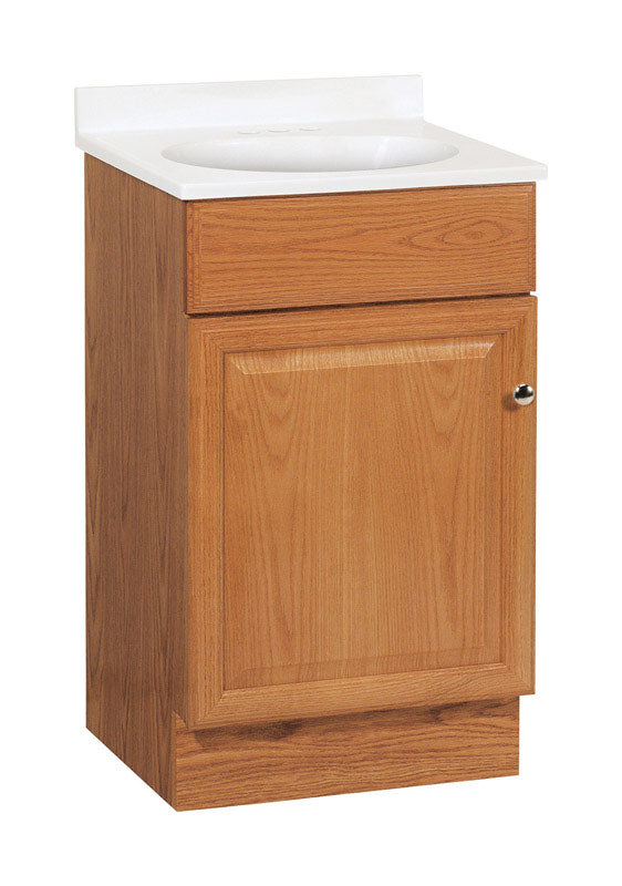 RSI HOME PRODUCTS, Continental Cabinets  Single  Oak  Oak  Vanity Combo  18 in. W x 16 in. D x 32 in. H