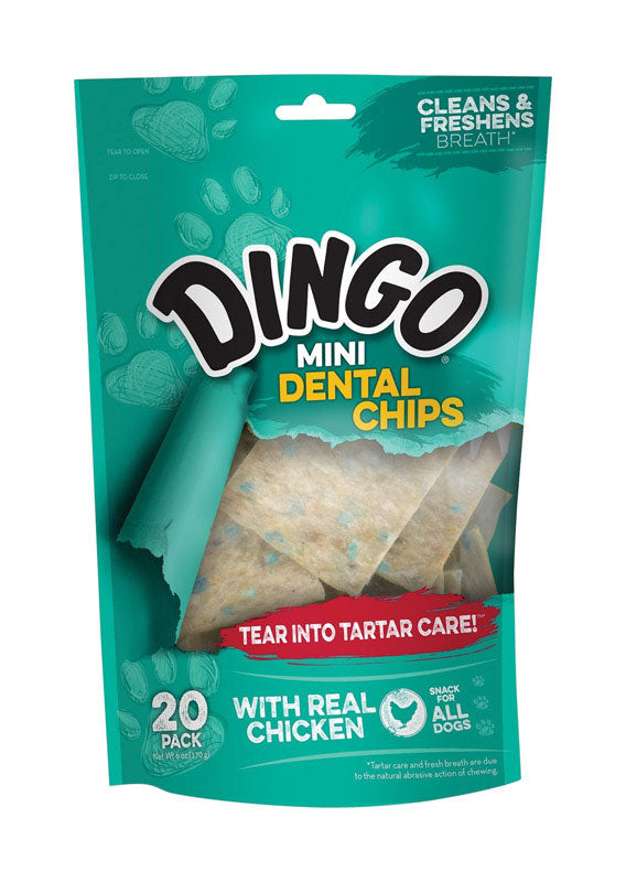 UNITED PET GROUP INC, Dingo  Mini Dental Treat Chips  Chicken  Treats  For Dog 3 in. 20 pk