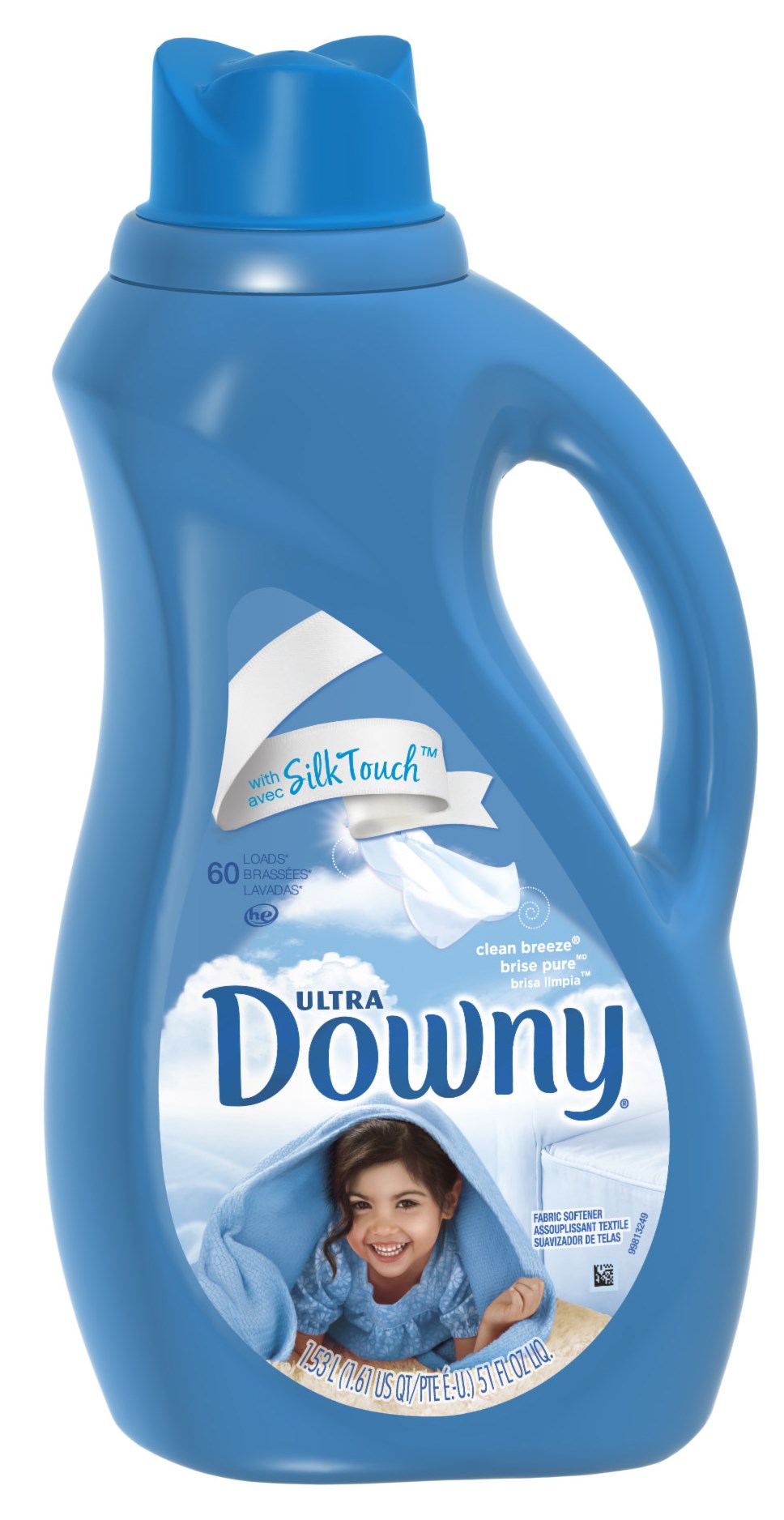 PROCTER & GAMBLE, Downy Clean Breeze Scent Fabric Softener Liquid 51 oz 1 pk