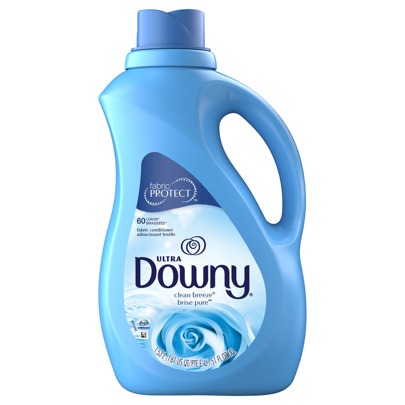 PROCTER & GAMBLE, Downy Clean Breeze Scent Fabric Softener Liquid 51 oz 1 pk