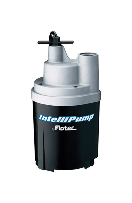 PENTAIR WATER-FAIRBANKS SIMER, Flotec IntelliPump 1/4 HP 1790 gph Thermoplastic Switchless Switch Bottom AC Submersible Utility Pum