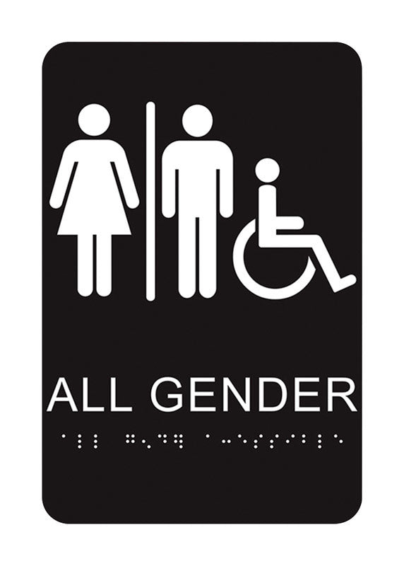 HY-KO PRODUCTS CO, Hy-Ko English Black Informational Braille Sign 9 in. H X 6 in. W (Pack of 3).