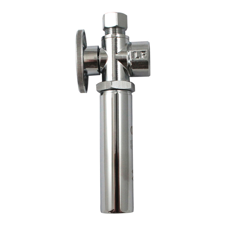 KEENEY HOLDINGS LLC, Keeney 1/2 in. FIP in. X 3/8 in. Compression Brass Quarter Turn Shut-Off Valve