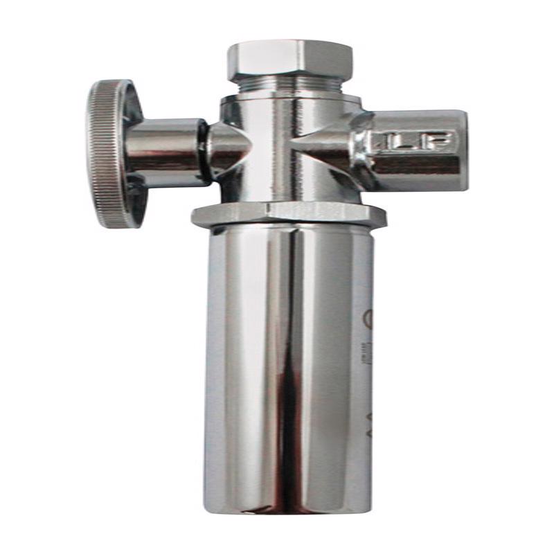 KEENEY HOLDINGS LLC, Keeney 1/2 in. FIP in. X 3/8 in. Compression Brass Quarter Turn Shut-Off Valve