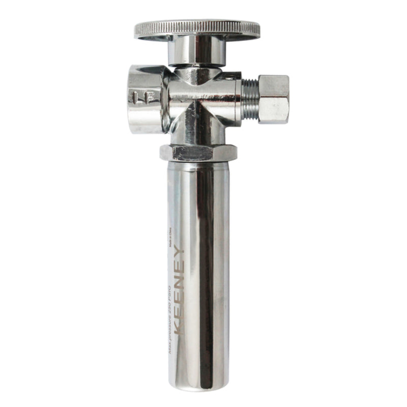 KEENEY HOLDINGS LLC, Keeney 1/2 in. FIP in. X 3/8 in. Compression Brass Shut-Off Valve with Water Hammer