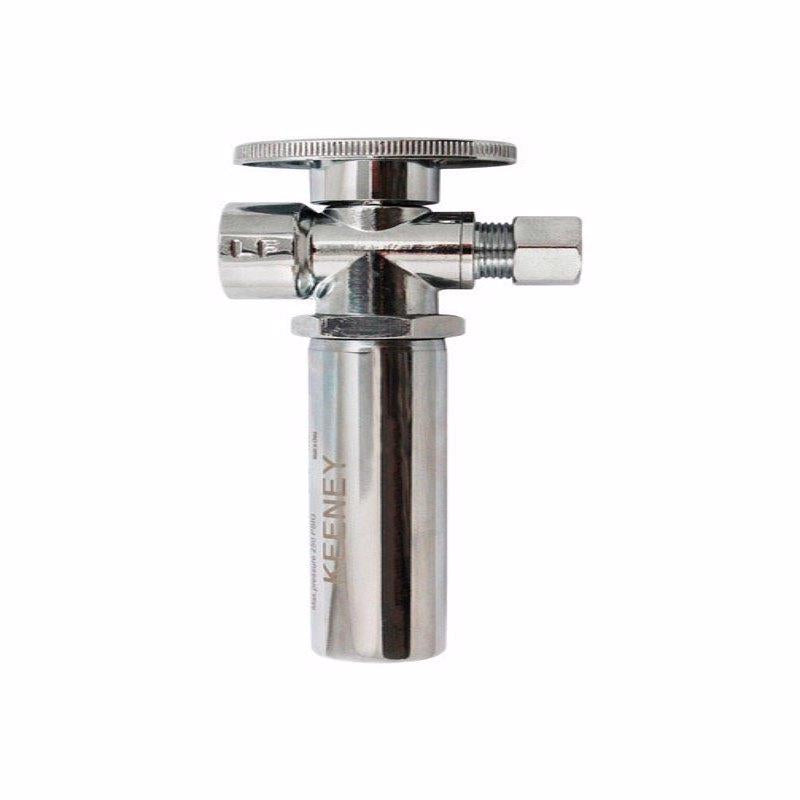 KEENEY HOLDINGS LLC, Keeney 1/2 in. FIP in. X 3/8 in. Compression Brass Shut-Off Valve with Water Hammer