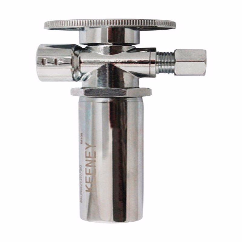 KEENEY HOLDINGS LLC, Keeney 5/8 in. CTS in. X 3/8 in. Compression Brass Shut-Off Valve with Water Hammer