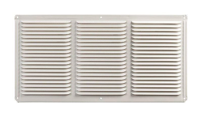 LL BUILDING PRODUCTS, Master Flow Powder-Coated Rectangle White Aluminum Undereave Vent 8 in. H x 16 in. L x 16 in. W