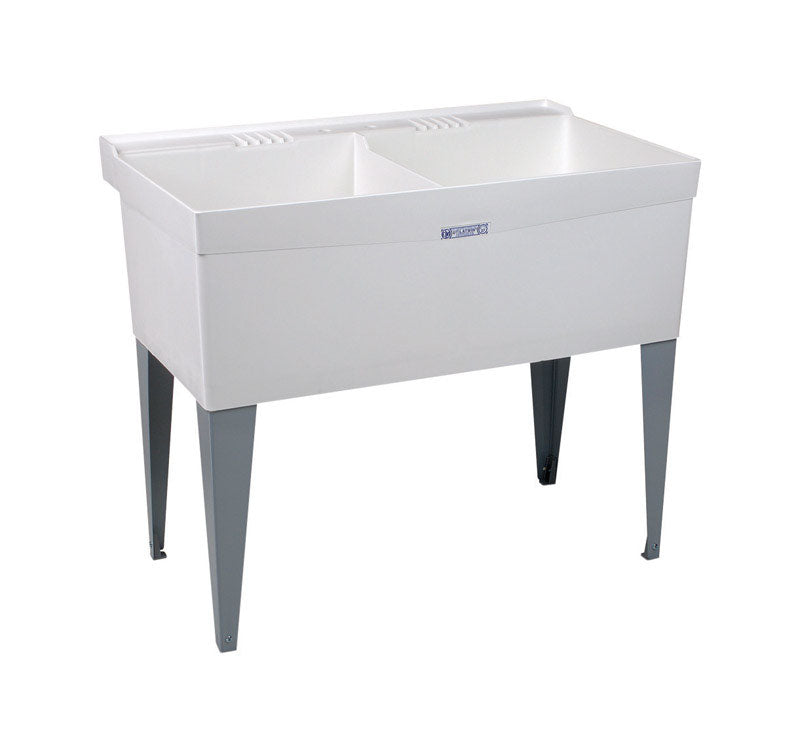 MUSTEE EL & SONS INC, Mustee Utilatwin 40 in. W X 24 in. D Double Thermoplastic Laundry Tub