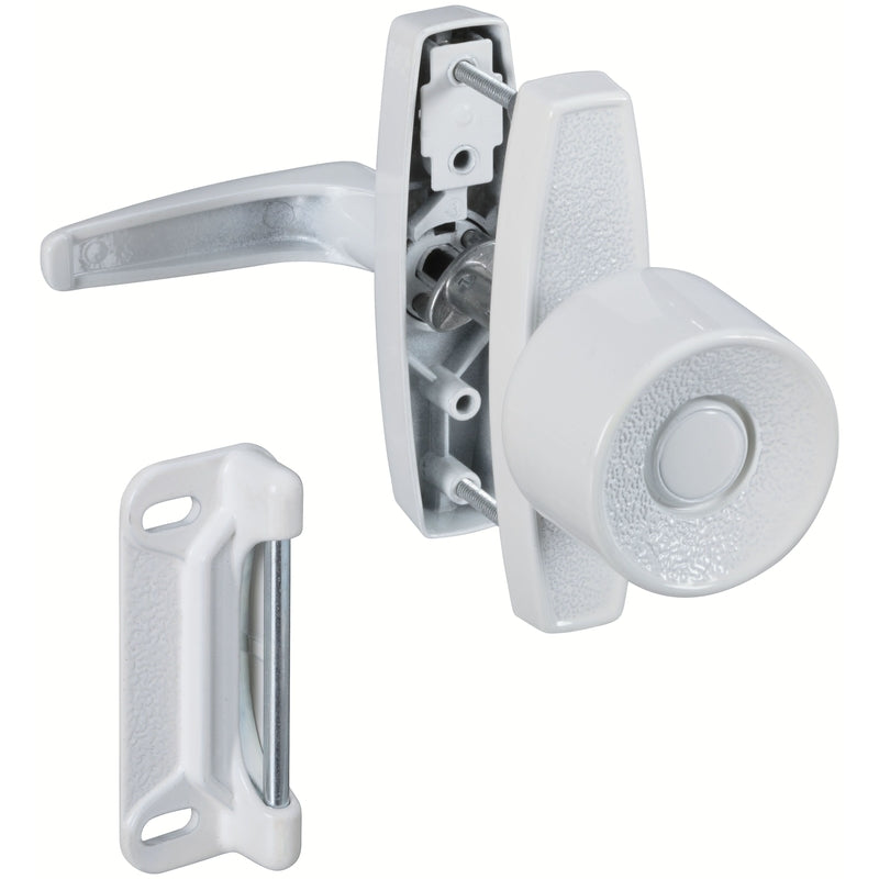 NATIONAL MFG SALES CO, National Hardware White Zinc Universal Knob Latch 1 pk