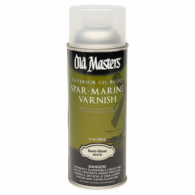 DIAMOND VOGEL INC, Old Masters Semi-Gloss Clear Oil-Based Marine Spar Varnish Spray 12.8 oz