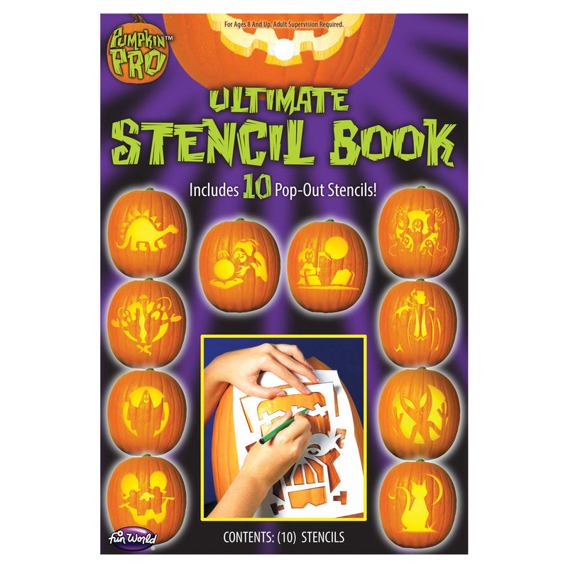 FUN WORLD, Pumpkin Pro Ultimate Stencil Book Pumpkin Accessory 10-3/4 in. H x 5-1/4 in. W 1 pk