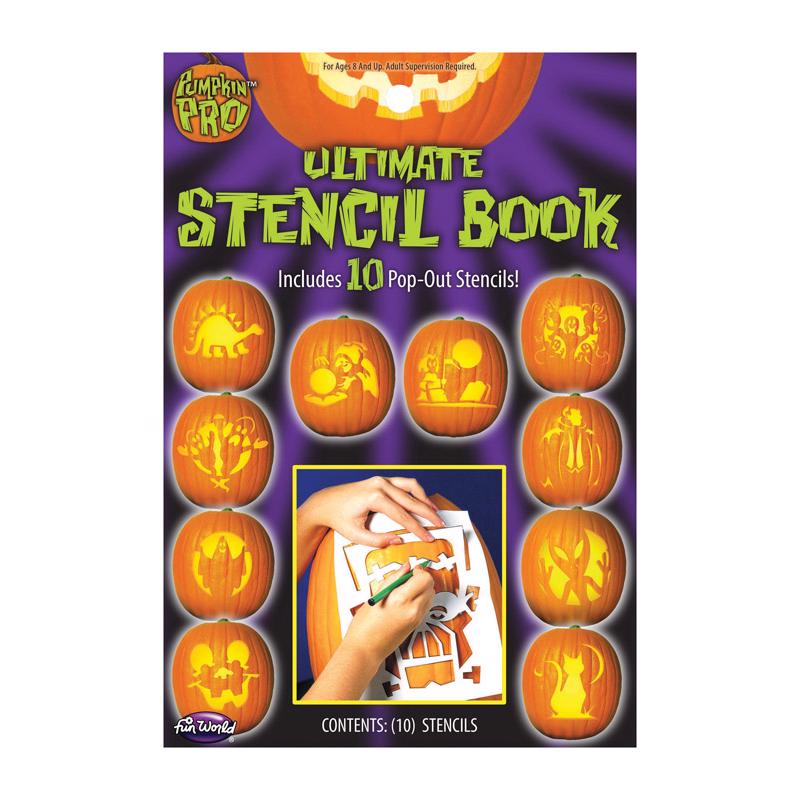 FUN WORLD, Pumpkin Pro Ultimate Stencil Book Pumpkin Accessory 10-3/4 in. H x 5-1/4 in. W 1 pk