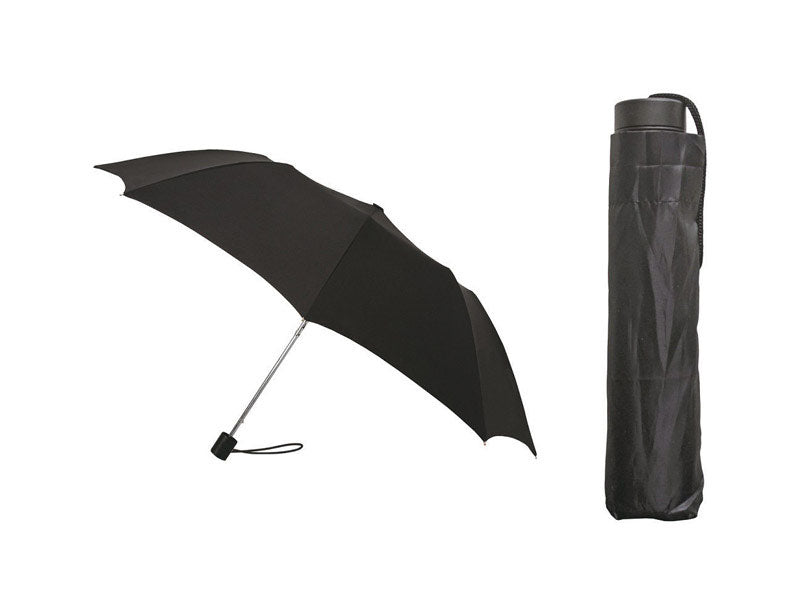 BIG TIME PRODUCTS LLC, Rainbrella Black 42 in. D Compact Umbrella