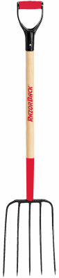 AMES TRUE TEMPER INC, Razor-Back  48.75 in. L x 9 in. W Steel  Rake  Wood