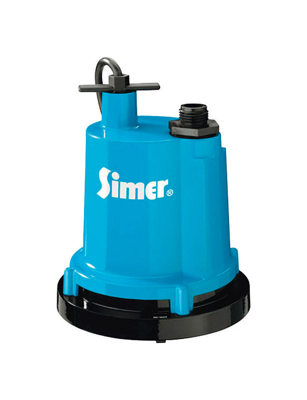 PENTAIR WATER-FAIRBANKS SIMER, Simer  1/4 hp 1320 gph Aluminum  Electronic Switch  Bottom  AC  Utility Pump