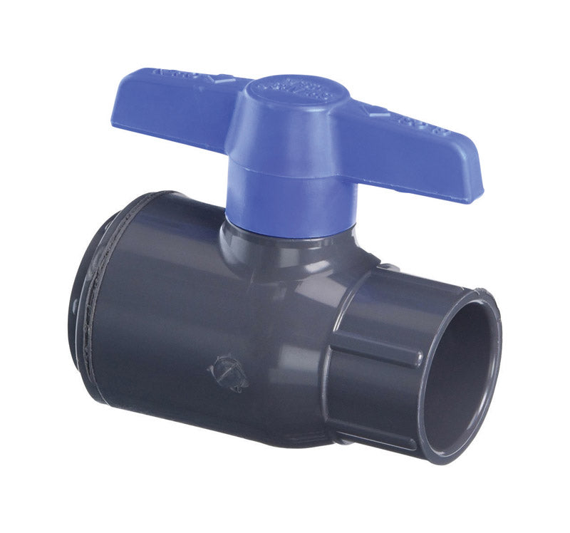 KING BROTHERS INDUSTRIES, Spears  1-1/2 in. Slip   x 1-1/2 in. Dia. Slip  PVC  Utility Ball Valve