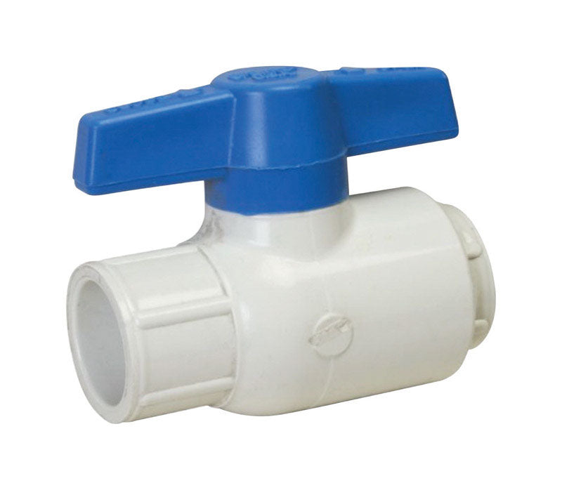 KING BROTHERS INDUSTRIES, Spears  1-1/2 in. Slip   x 1-1/2 in. Dia. Slip  PVC  Utility Ball Valve