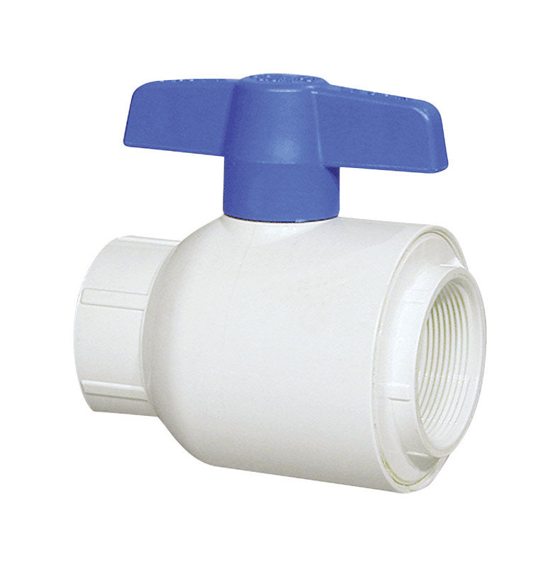 KING BROTHERS INDUSTRIES, Spears 1/2 in.   FPT  T X 1/2 in.   D FPT  PVC Utility Ball Valve