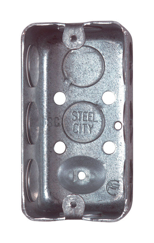 THOMAS & BETTS, Steel City 14.5 cu in Rectangle Galvanized Steel 1 gang Utility Handy Box Silver