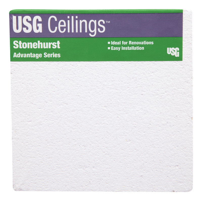 USG INTERIORS INC, USG Ceilings 48 in. L x 23.88 in. W 4 in. Square Edge Ceiling Tile (Pack of 8)