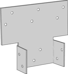 MITEK USA INC, USP PBS44 4" X 4" Post Tie Plates