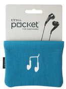 RUBBO INTERNATIONAL INC, UT Wire UTW-PK01-LU 4 x 3 Blue Pocket Pouch For Earphones