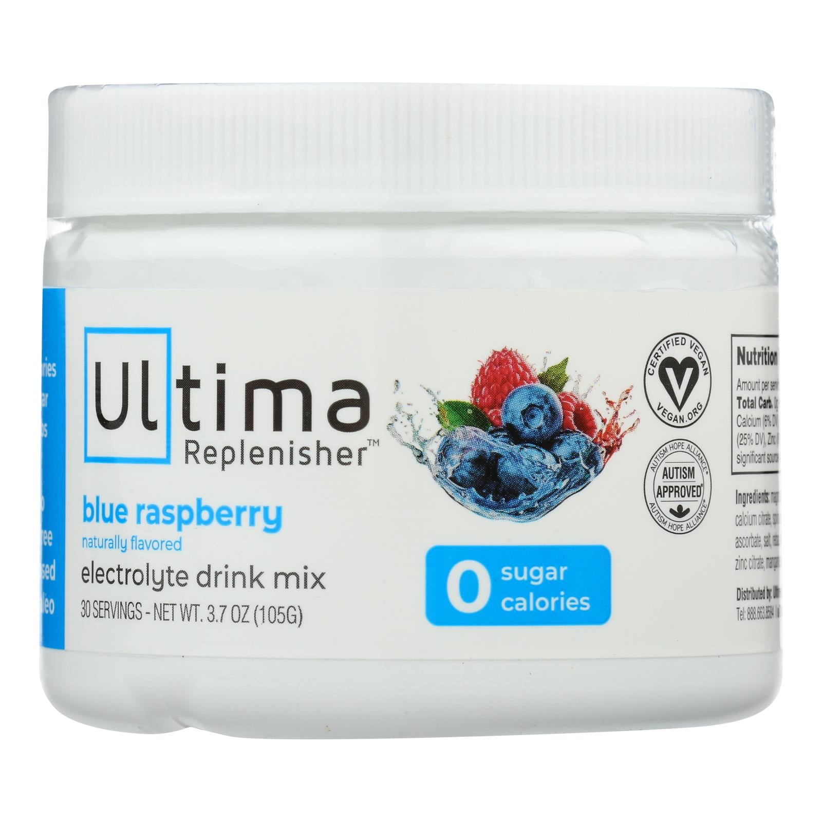 Ultima Replenisher, Ultima Replenisher - Elctrolyte Pwdr Blue Raspberry - 1 Each 1-3.7 OZ