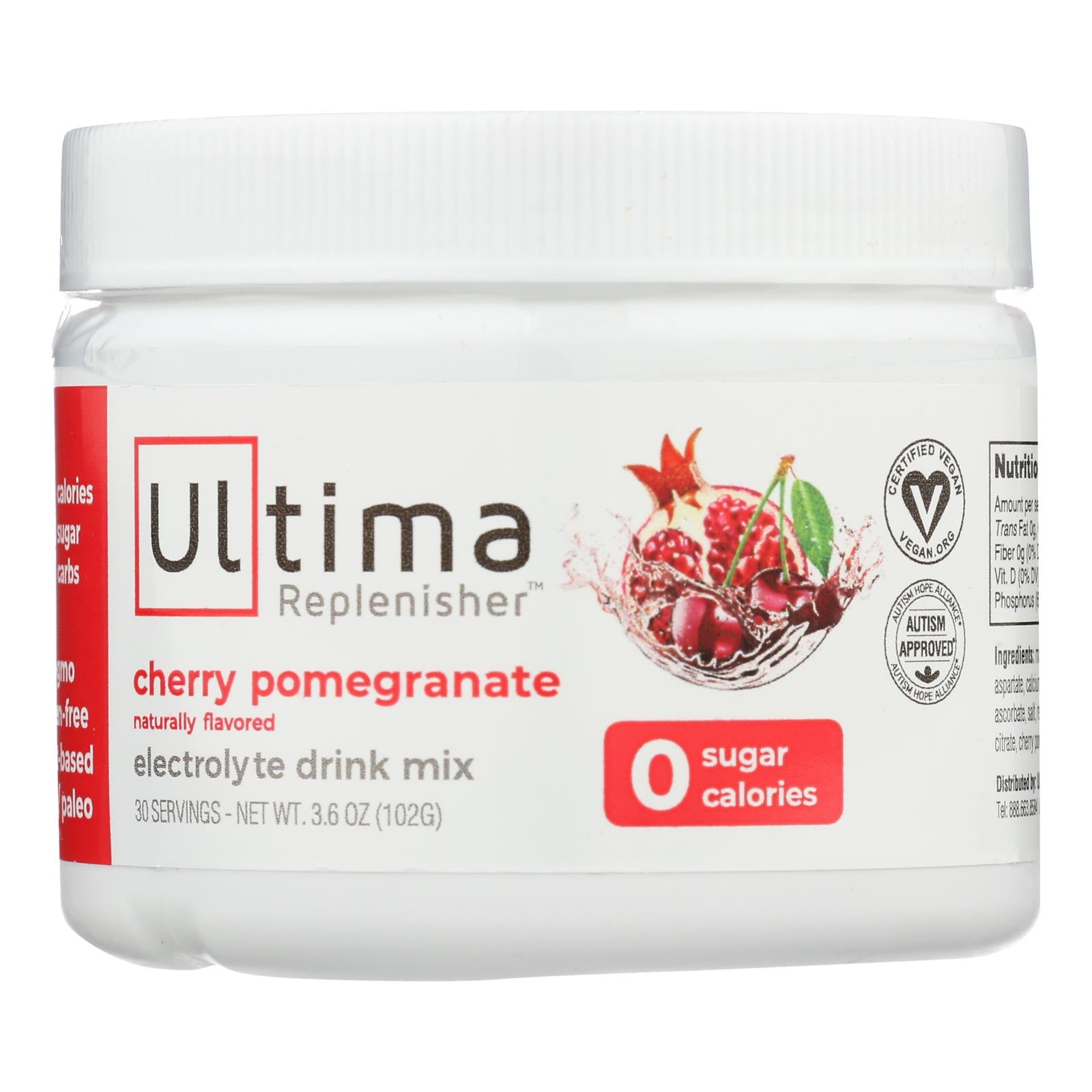 Ultima Replenisher, Ultima Replenisher Electrolyte Powder - Cherry - Can - 3.6 oz