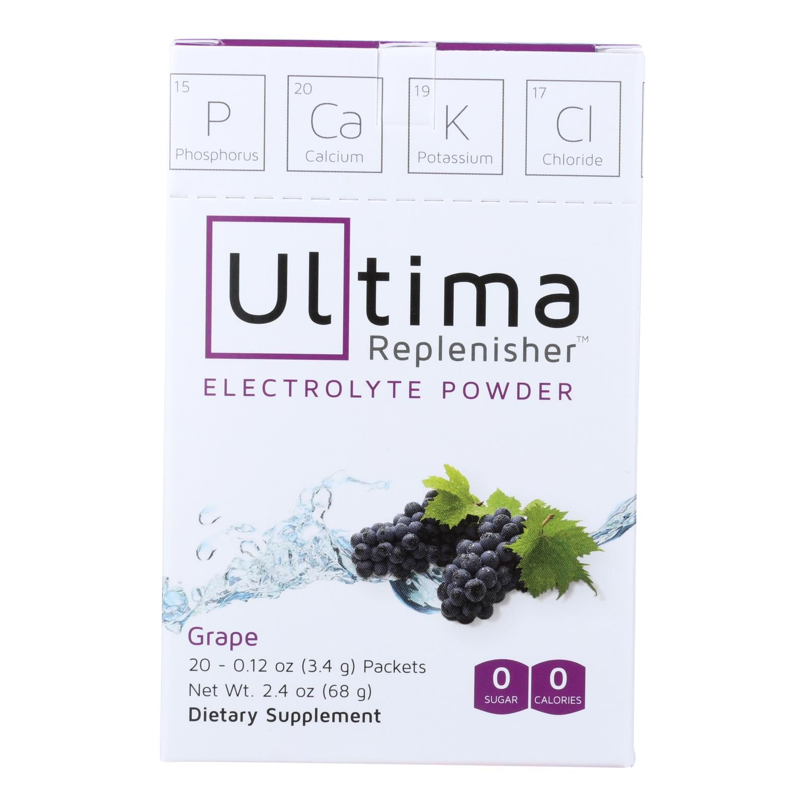 Ultima Replenisher, Ultima Replenisher Electrolyte Powder - Grape - 20 count