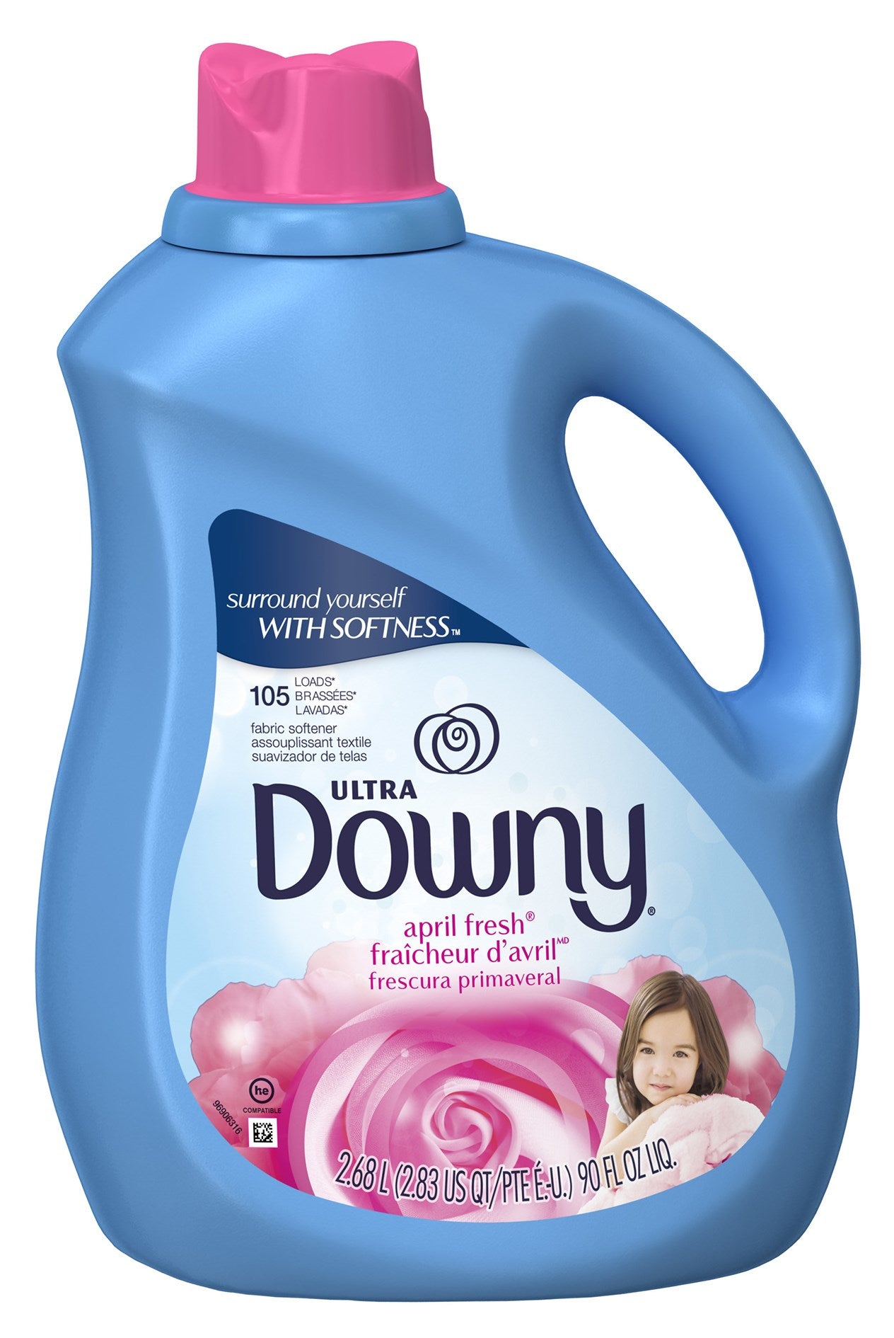 PROCTER & GAMBLE, Ultra Downy April Fresh Scent Fabric Softener Liquid 90 oz. (Pack of 4)