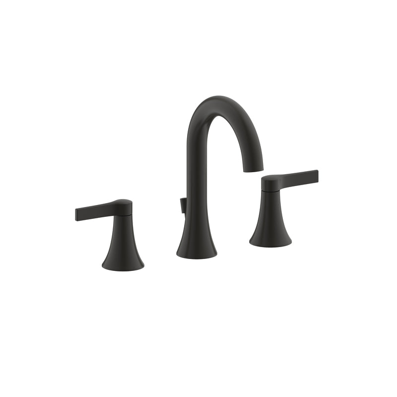 MARKIMEX INC, Ultra Faucets Black 1.2 GPM Nita Collection Widespread Lavatory Faucet 8 in.