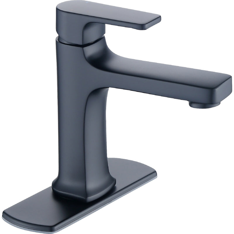 MARKIMEX INC, Ultra Faucets Dean Matte Black Single-Hole Bathroom Sink Faucet 4 in.