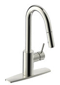 MARKIMEX INC, Ultra Faucets Euro One Handle Brushed Nickel Pull-Down Kitchen Faucet