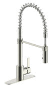 MARKIMEX INC, Ultra Faucets Euro One Handle Brushed Nickel Pull-Down Kitchen Faucet