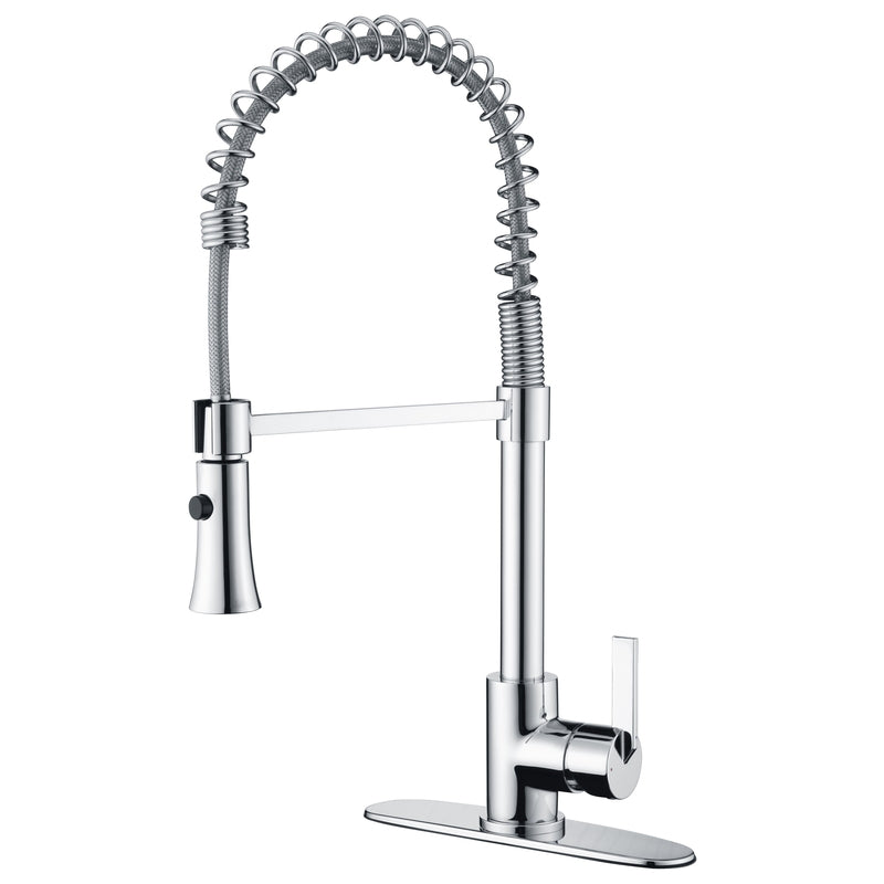 MARKIMEX INC, Ultra Faucets Euro One Handle Chrome Pull-Down Kitchen Faucet