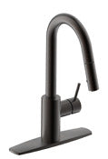 MARKIMEX INC, Ultra Faucets Euro One Handle Oil Rubbed Bronze Pull-Down Kitchen Faucet