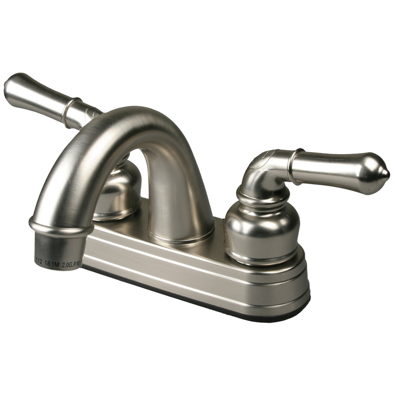 MARKIMEX INC, Ultra Faucets Non-Metallic Brushed Nickel Centerset Bathroom Sink Faucet 4 in.