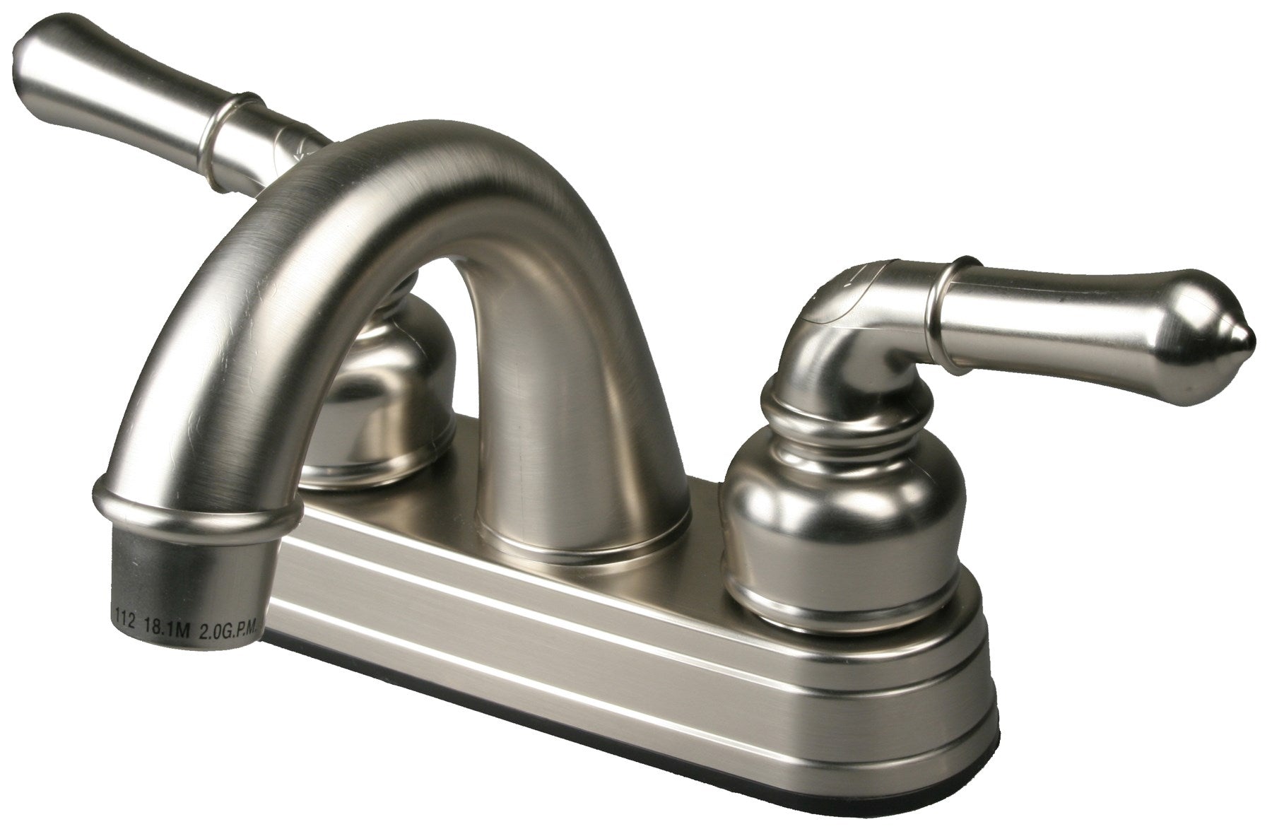 MARKIMEX INC, Ultra Faucets Non-Metallic Brushed Nickel Centerset Bathroom Sink Faucet 4 in.