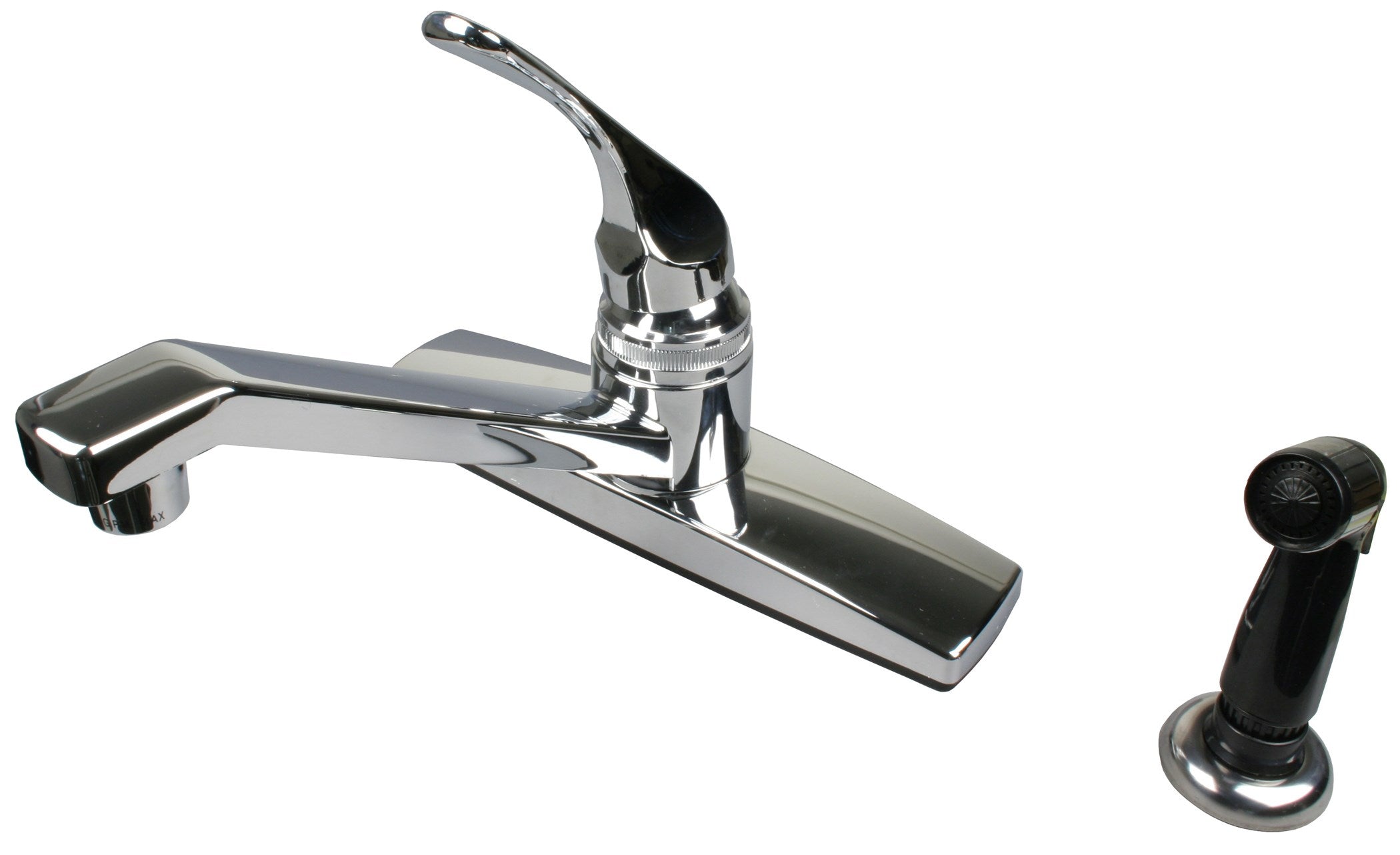 MARKIMEX INC, Ultra Faucets Non Metallic One Handle Chrome Kitchen Faucet Side Sprayer Included