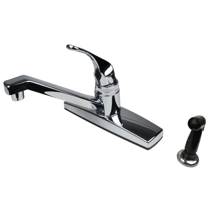 MARKIMEX INC, Ultra Faucets Non Metallic One Handle Chrome Kitchen Faucet Side Sprayer Included