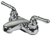 MARKIMEX INC, Ultra Faucets Non-Metallic Polished Chrome Centerset Bathroom Sink Faucet 4 in.